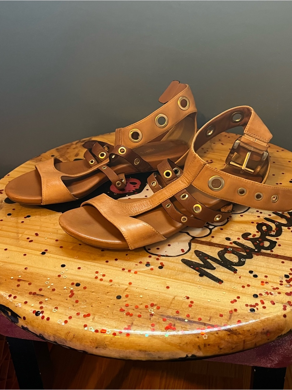 SZ 8 Cole Haan Air Whitney Gladiator Sandals Brown Leather